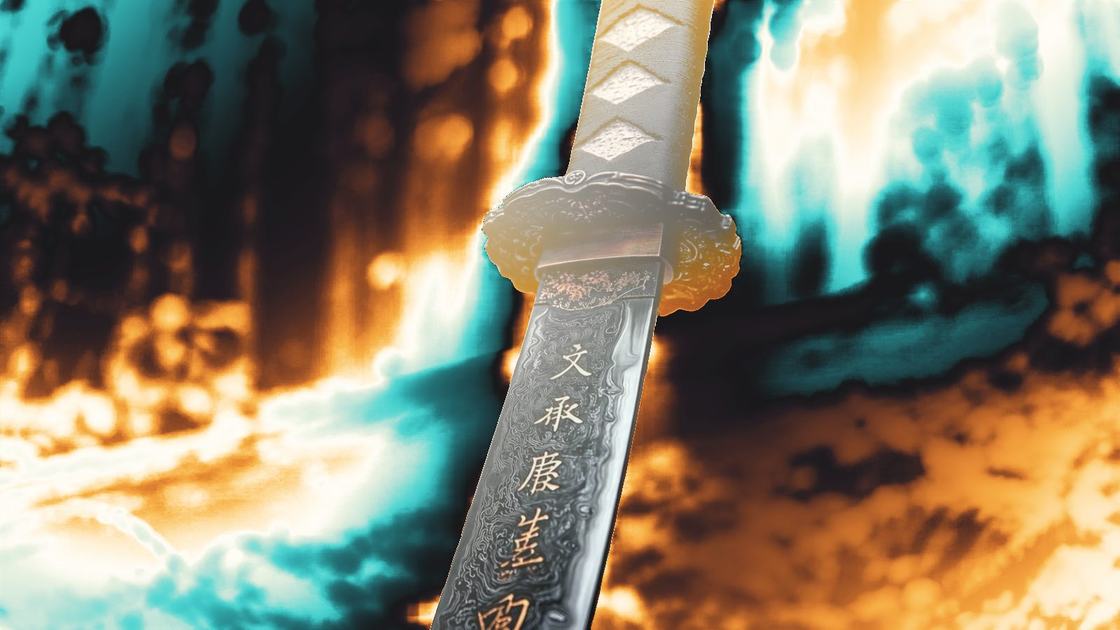 Gradient Reveal sweeping through the sword photo by depth